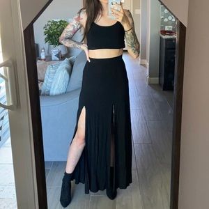 Fashion Nova double slit maxi skirt